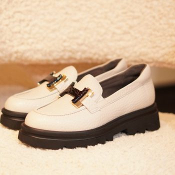 Mocassin blanc Softwaves MABEL