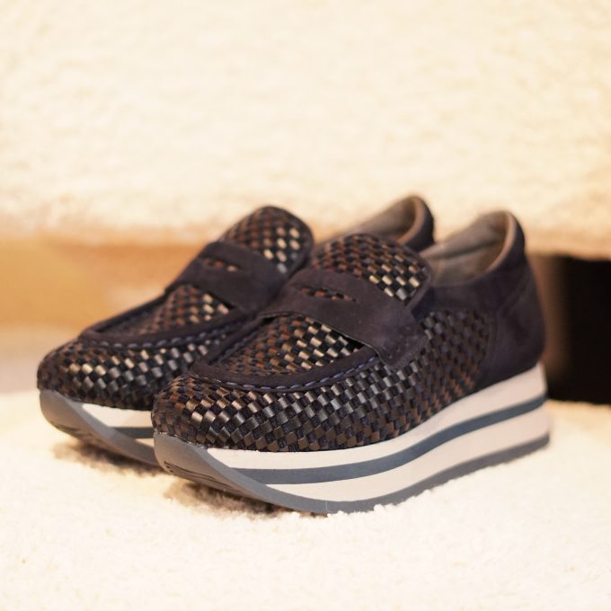 Mocassin compensé bleu Softwaves CELINE