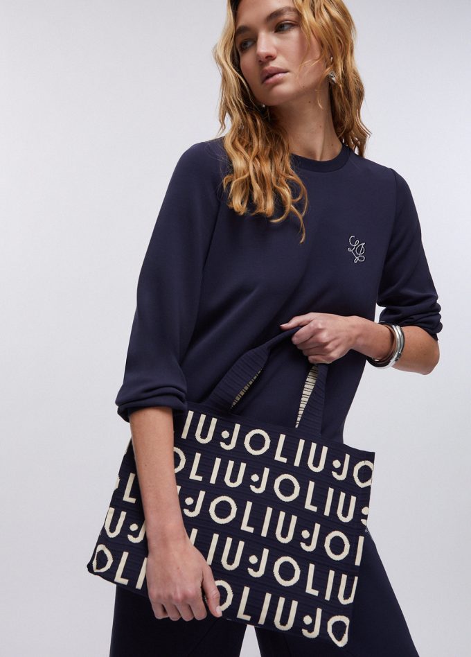 cabas bleu liu jo 2a6026 m0300